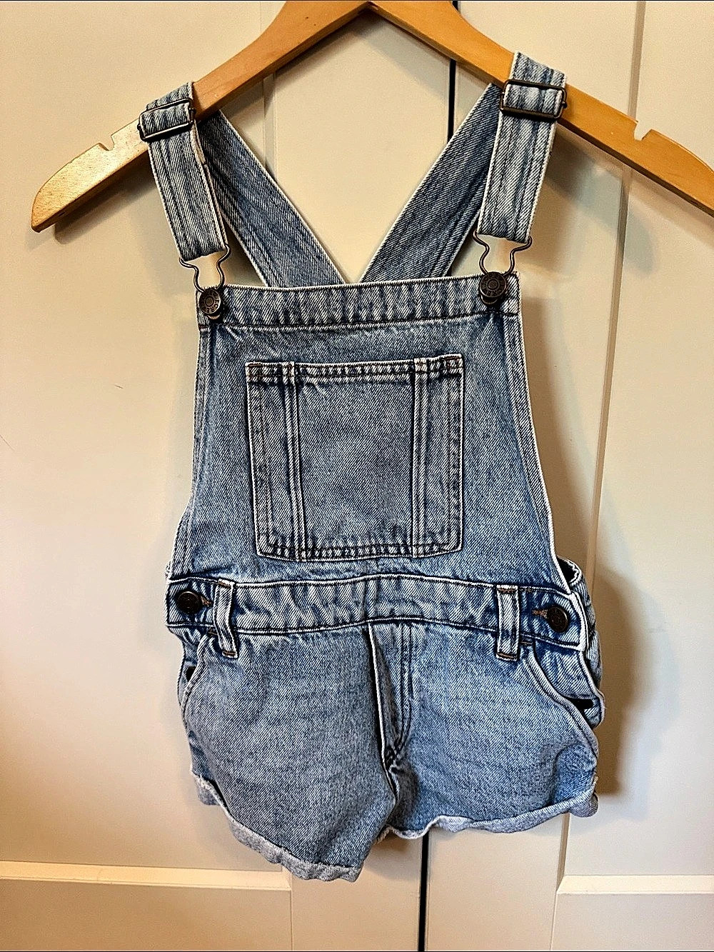 Girls Crewcuts Denim Overalls Shorts